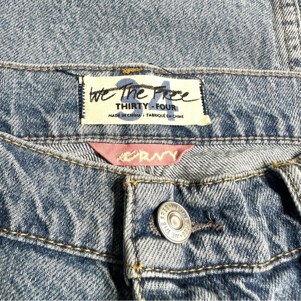 Free People Georgine Mom Crvy Jean Button Fly High Rise Size 34 NWOT - Picture 9 of 11